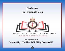 Disclosure in Criminal Cases